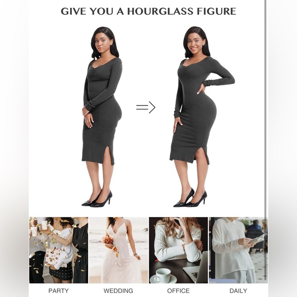 Girdle Seamless with Rods High-Waisted Comfort Underwear Womenswear Shapewear - Picture 7 of 13